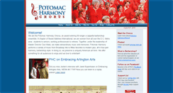 Desktop Screenshot of potomacharmony.org